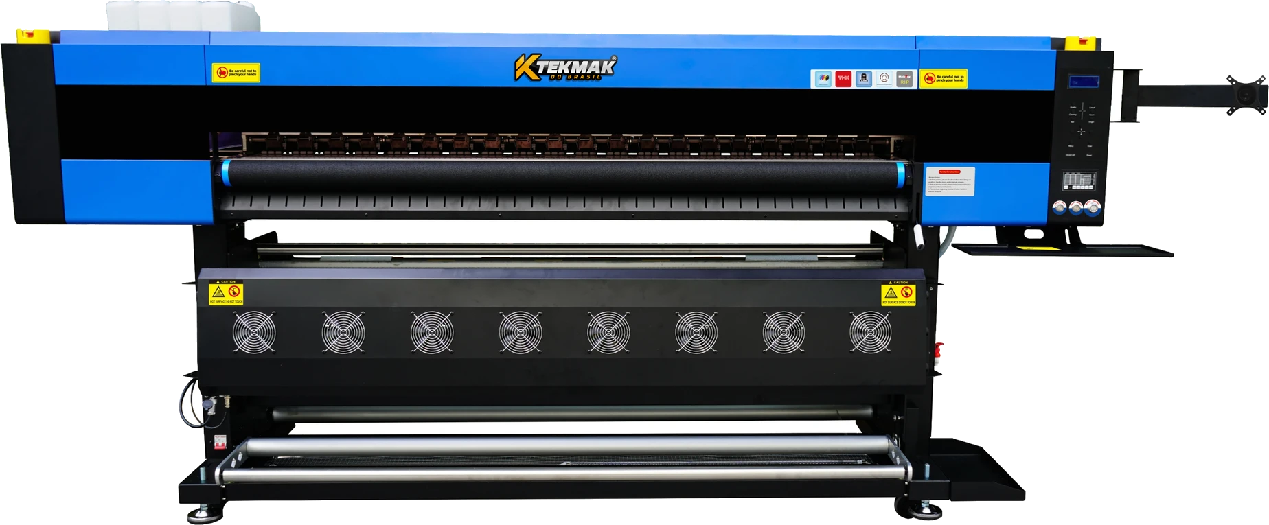 Impressora industrial Tekmak em fundo branco